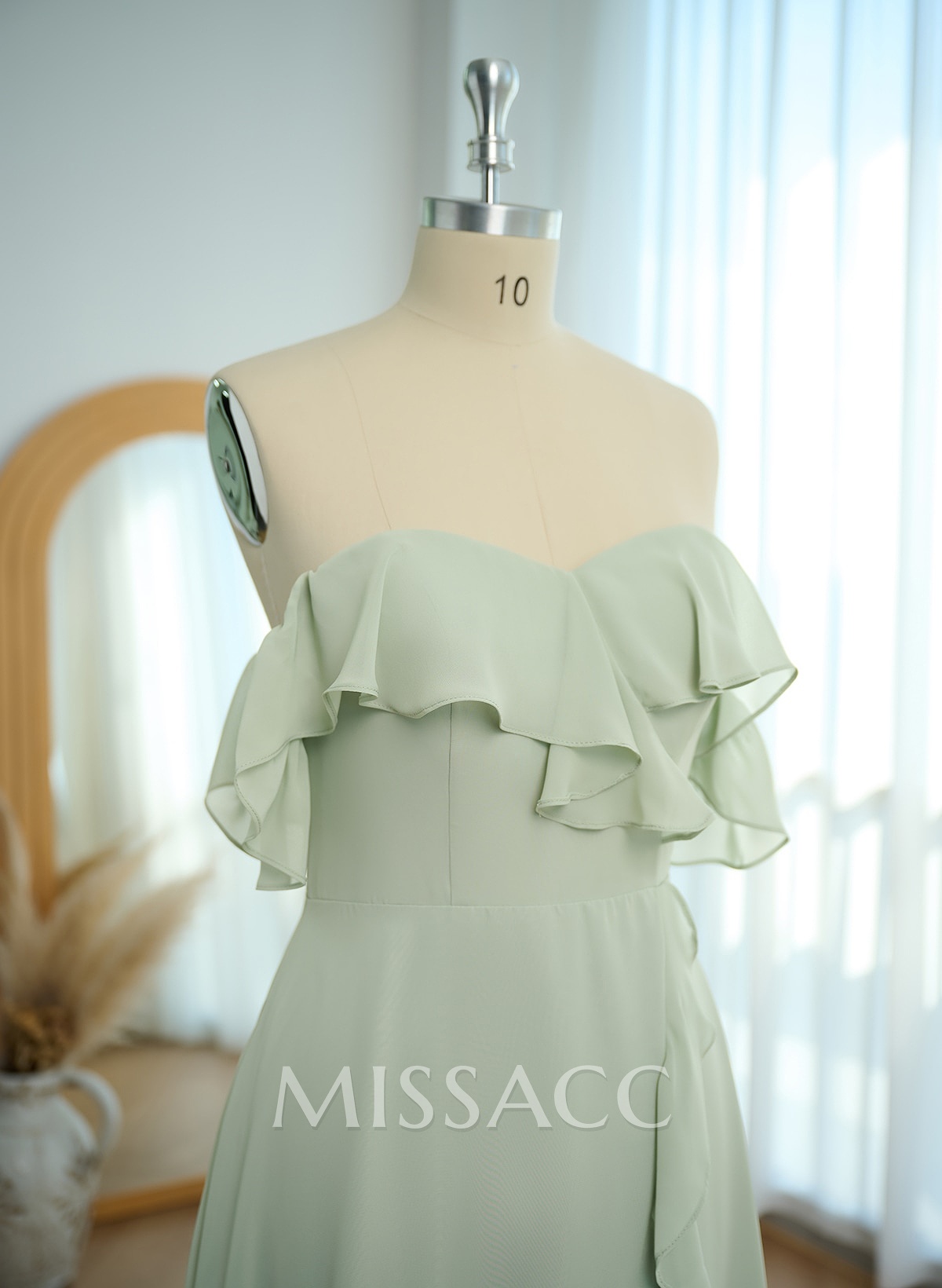 A-Line Off-The-Shoulder Asymmetrical Chiffon Bridesmaid Dresses With Ruffle A-Line Off-The-Shoulder Asymmetrical Chiffon Bridesmaid Dresses With Ruffle