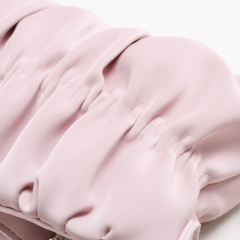 PU Event/Party Clutches & Bags With Pleats/Rhinestone
