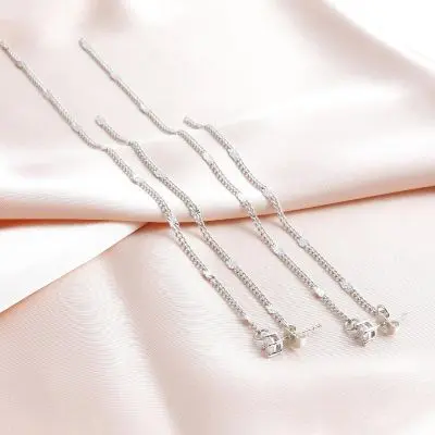 Rhinestone Tassel Earrings