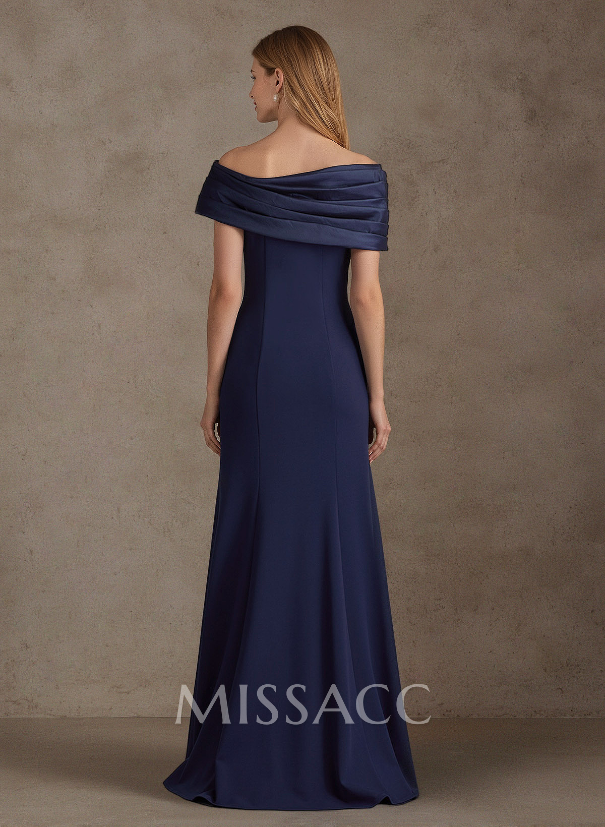 Off-The-Shoulder A-Line High Split Satin/Elastic Satin Mother Of The Bride Dresses Off-The-Shoulder A-Line High Split Satin/Elastic Satin Mother Of The Bride Dresses