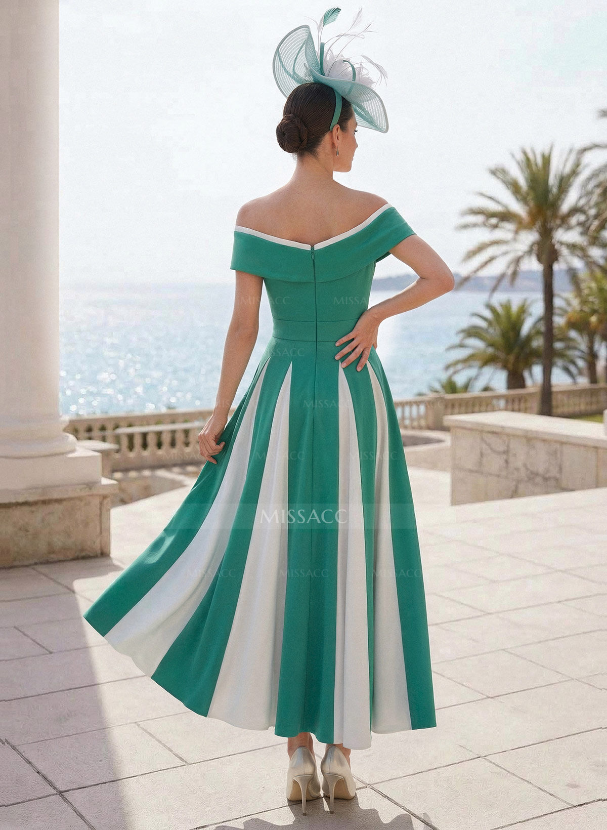 Elegant Off-The-Shoulder A-Line Elastic Satin Mother Of The Bride Dresses