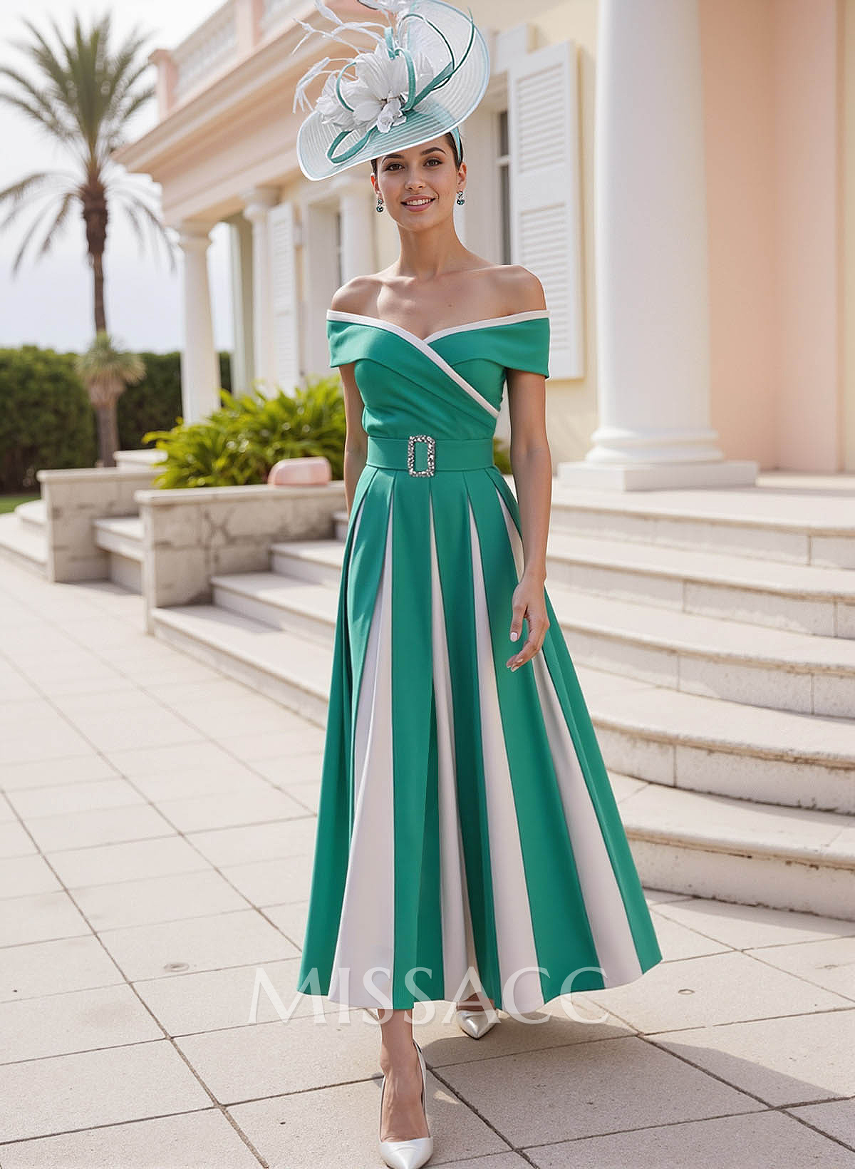 Elegant Off-The-Shoulder A-Line Elastic Satin Mother Of The Bride Dresses Elegant Off-The-Shoulder A-Line Elastic Satin Mother Of The Bride Dresses
