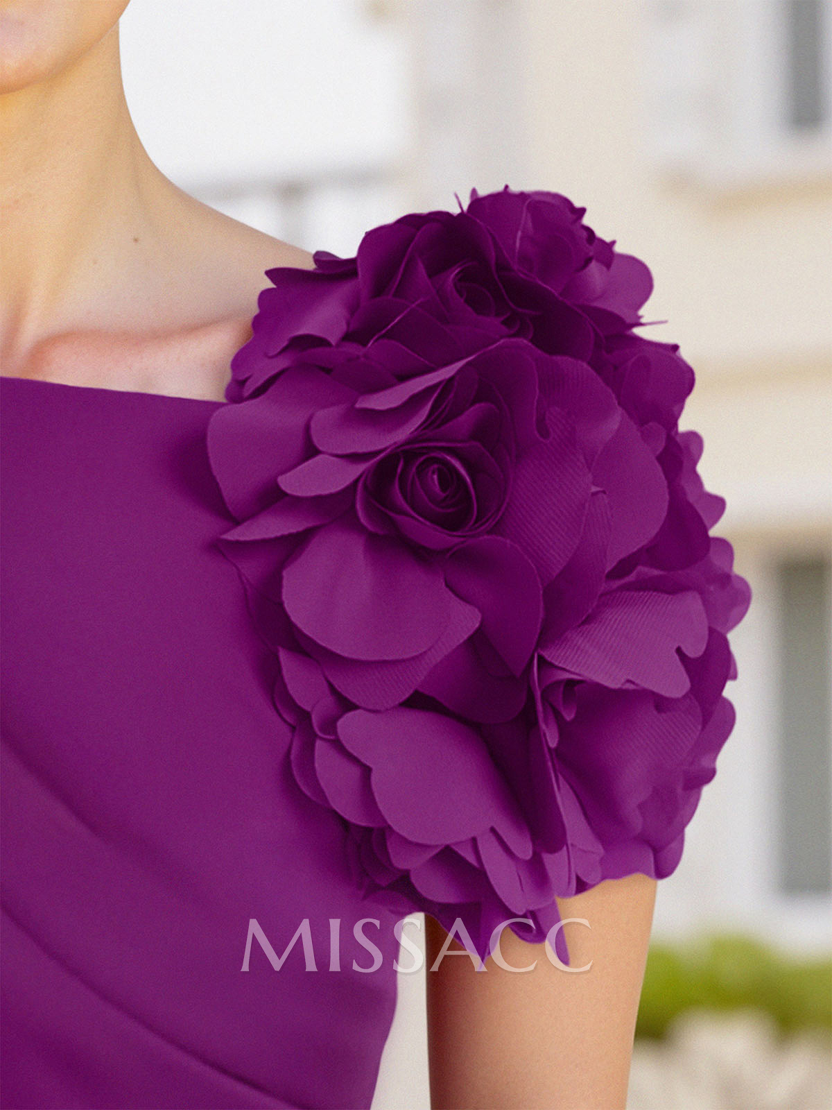 Flower(s) Short Sleeves Pleated A-Line Stretch Chiffon Mother Of The Bride Dresses Flower(s) Short Sleeves Pleated A-Line Stretch Chiffon Mother Of The Bride Dresses