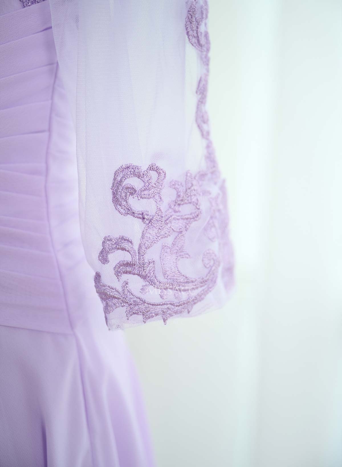 Elegant Illusion Neck A-Line Ankle-Length Lace/Chiffon Mother Of The Bride Dresses