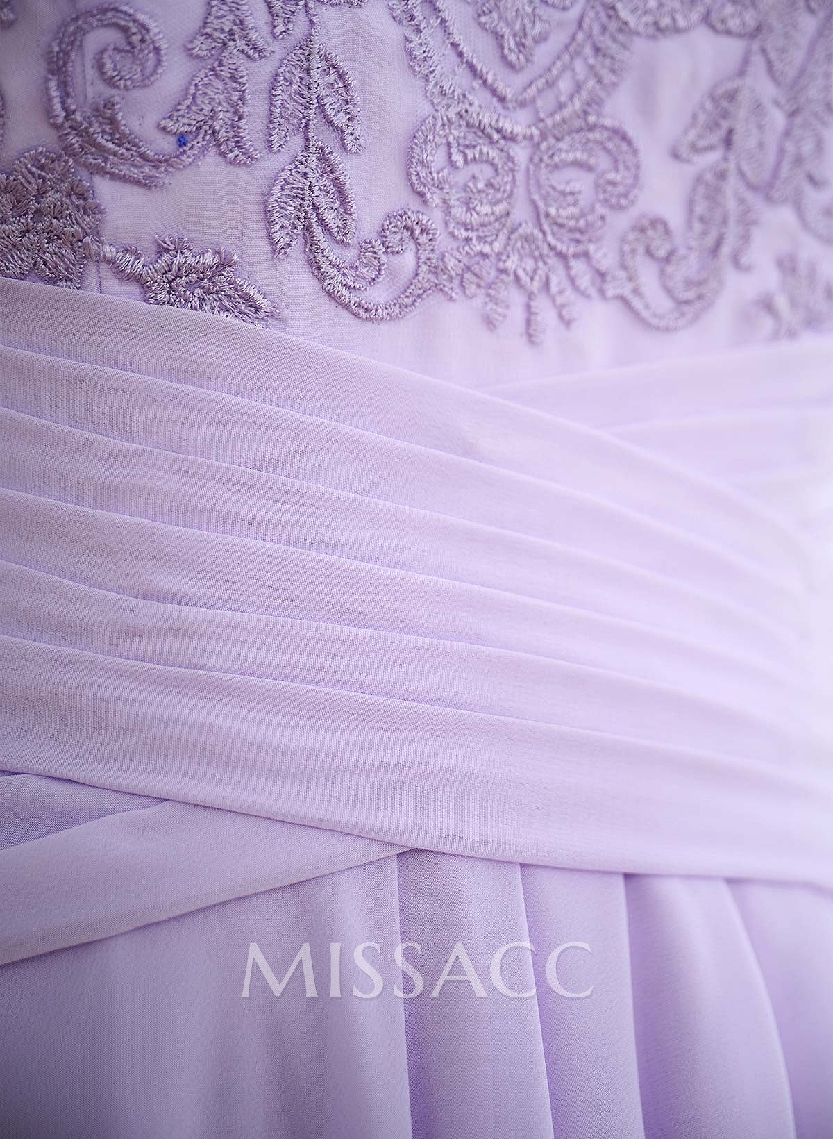 Elegant Illusion Neck A-Line Ankle-Length Lace/Chiffon Mother Of The Bride Dresses