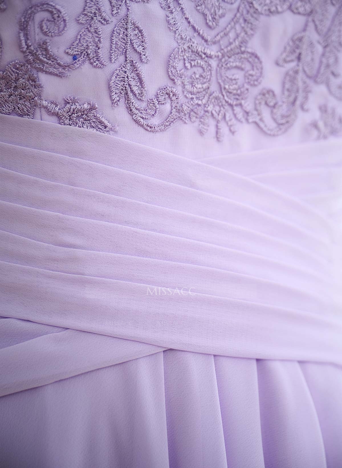 Elegant Illusion Neck A-Line Ankle-Length Lace/Chiffon Cocktail Dresses