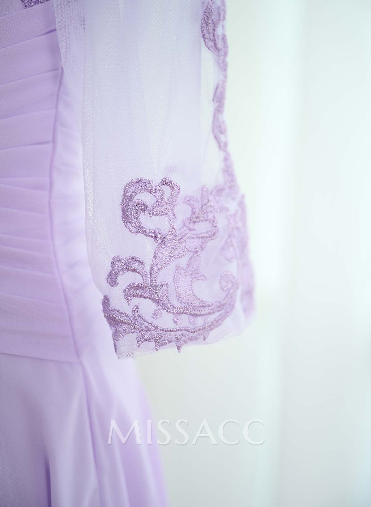 Elegant Illusion Neck A-Line Ankle-Length Lace/Chiffon Cocktail Dresses