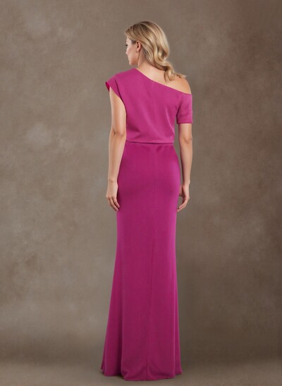 Sheath/Column One-Shoulder Floor-Length Satin Mother Of The Bride Dresses