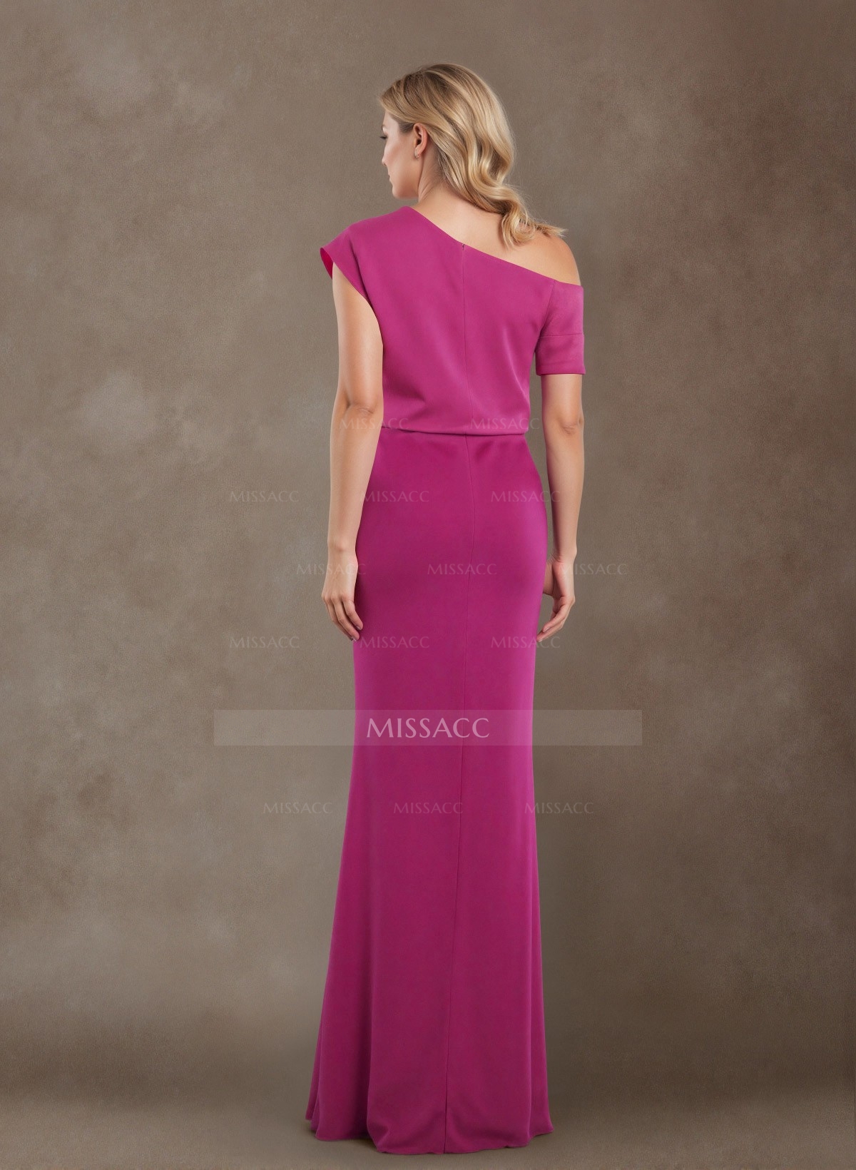 Sheath/Column One-Shoulder Floor-Length Satin Mother Of The Bride Dresses