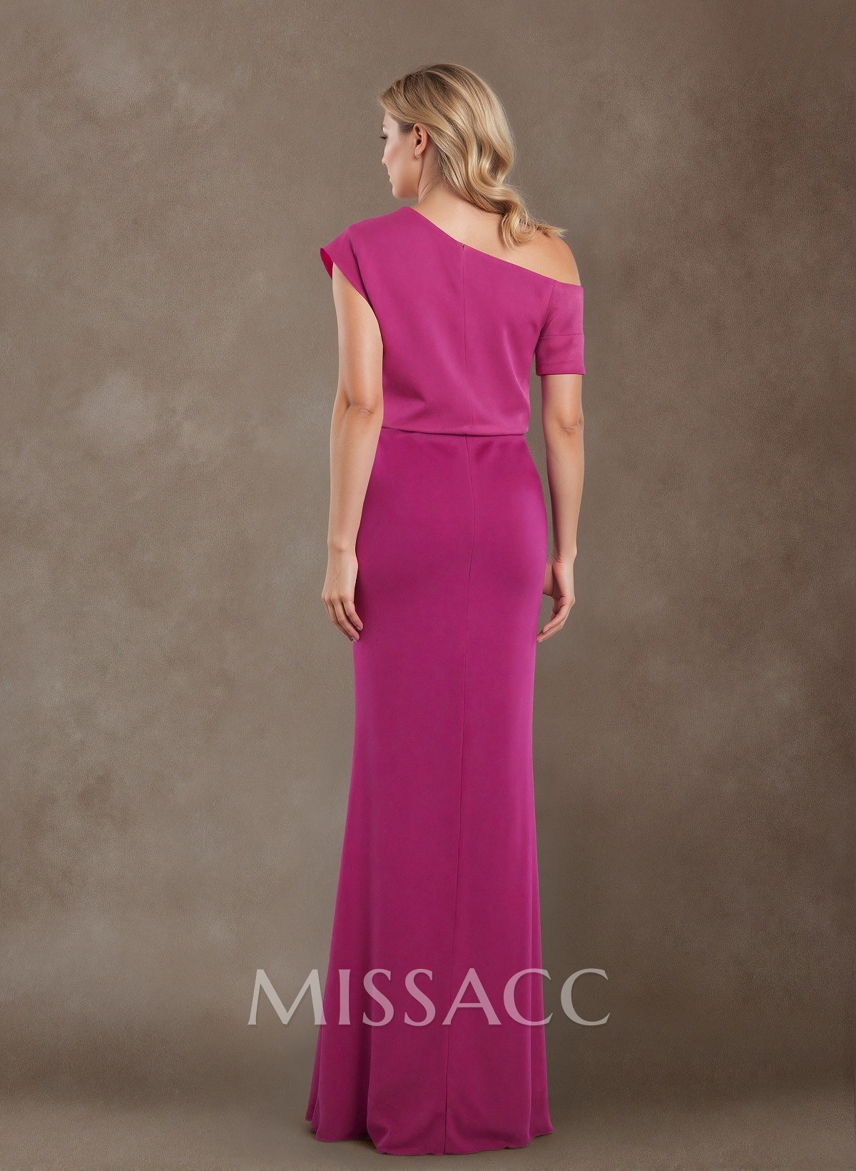 Sheath/Column One-Shoulder Floor-Length Satin Mother Of The Bride Dresses