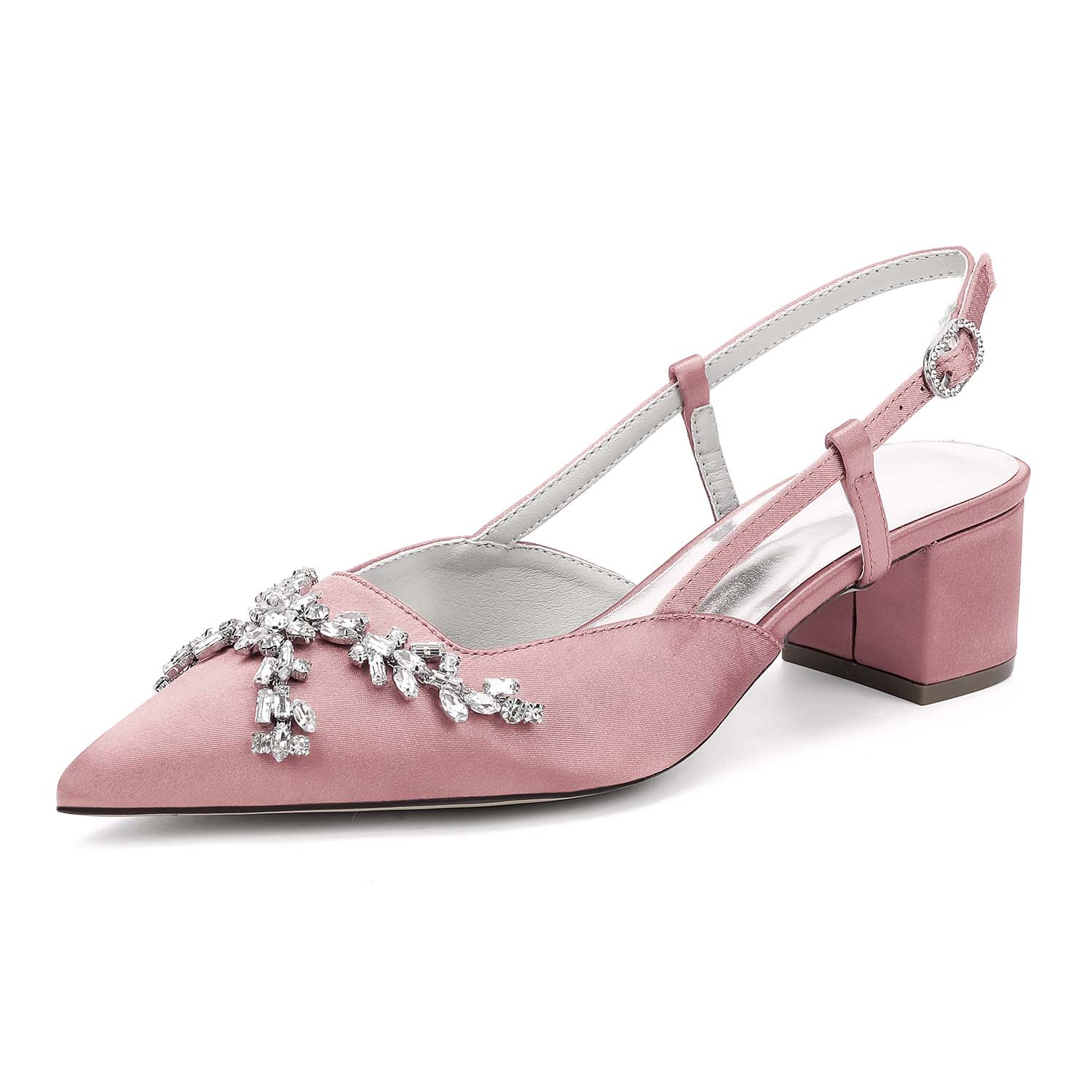 Elegant Point Toe Wedding Shoes With Rhinestone