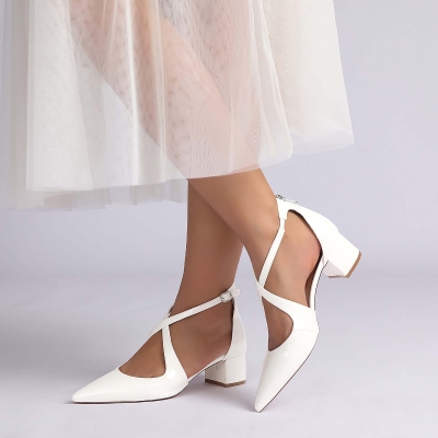 Vintage Point Toe Ankle Strap Heel Wedding Shoes