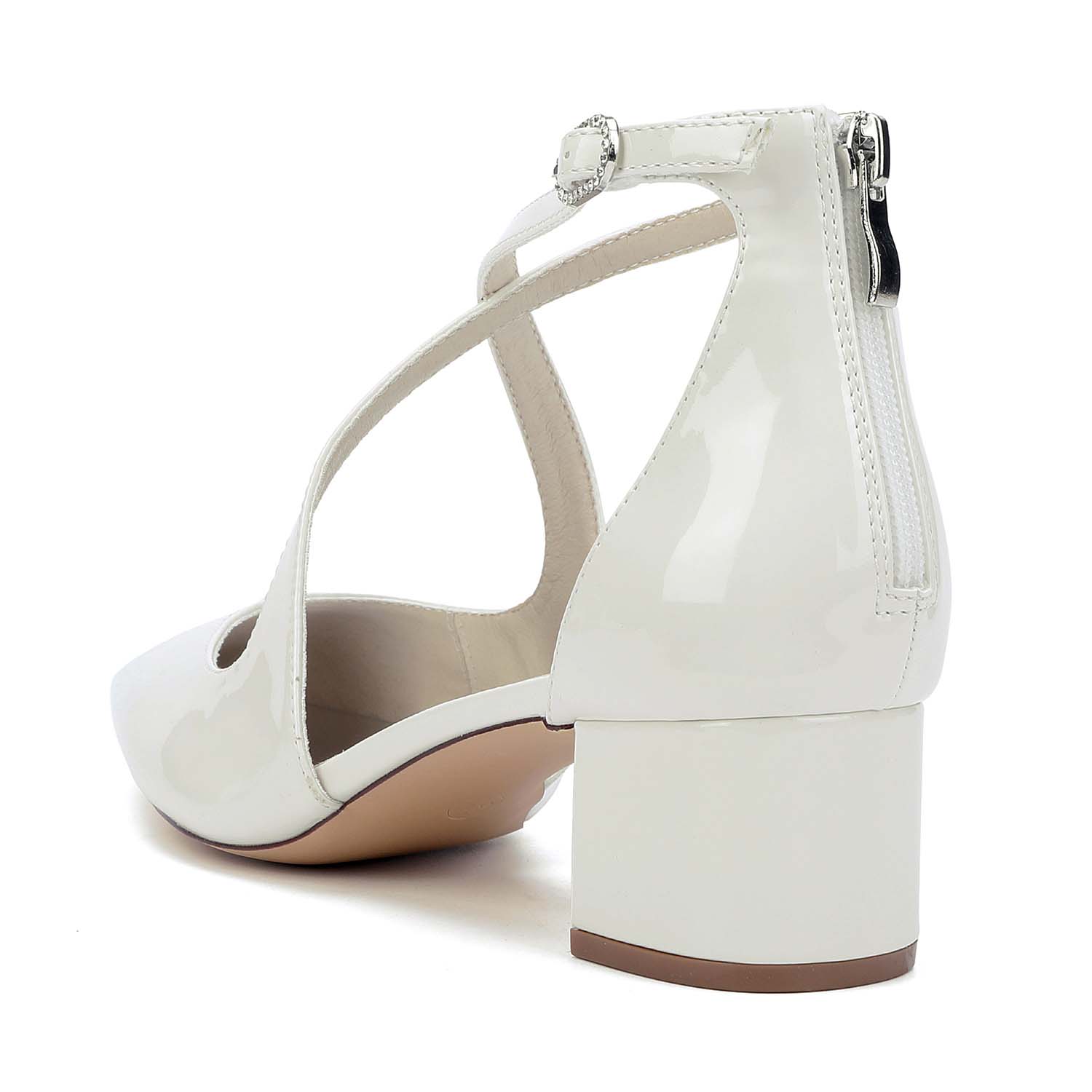 Vintage Point Toe Ankle Strap Heel Wedding Shoes