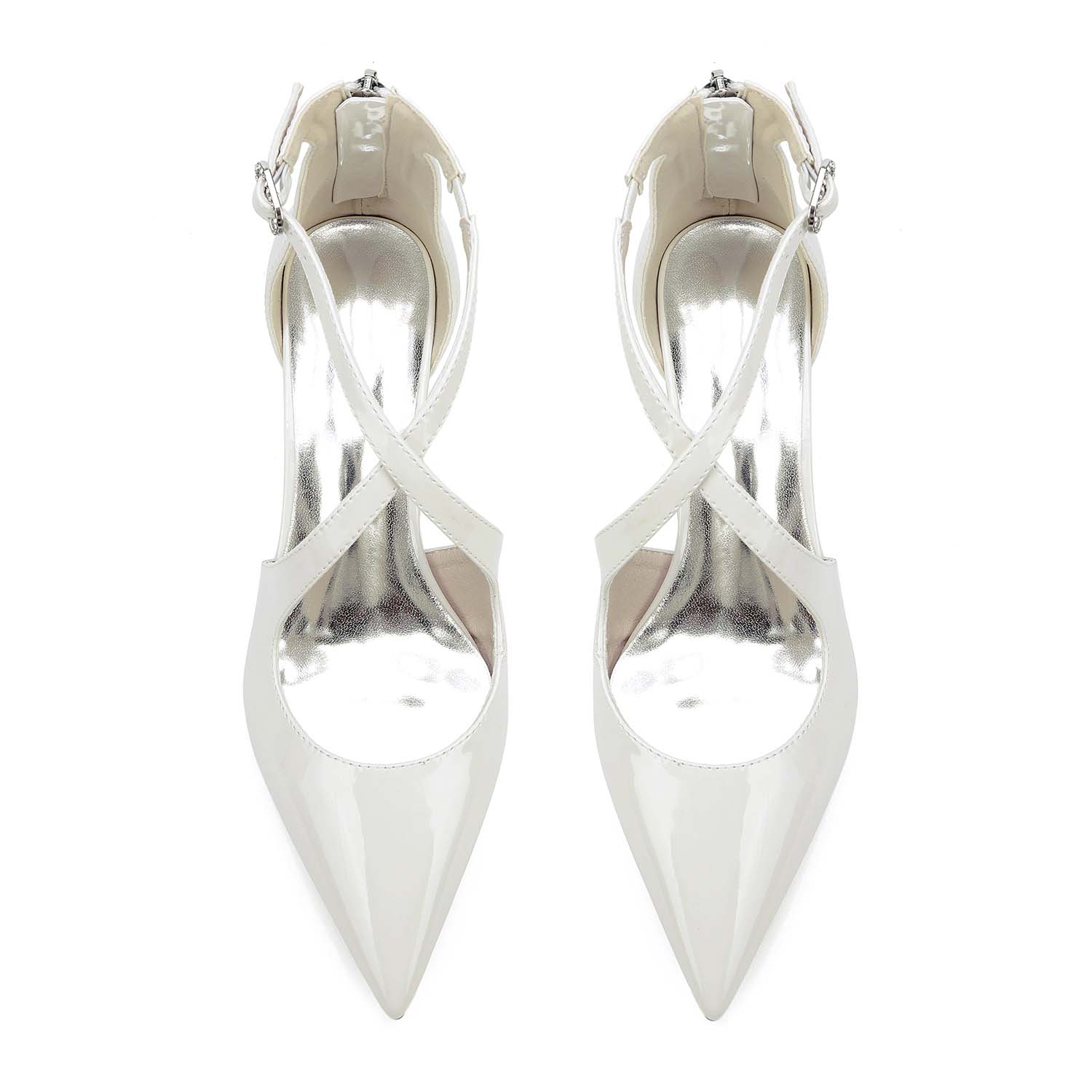 Vintage Point Toe Ankle Strap Heel Wedding Shoes