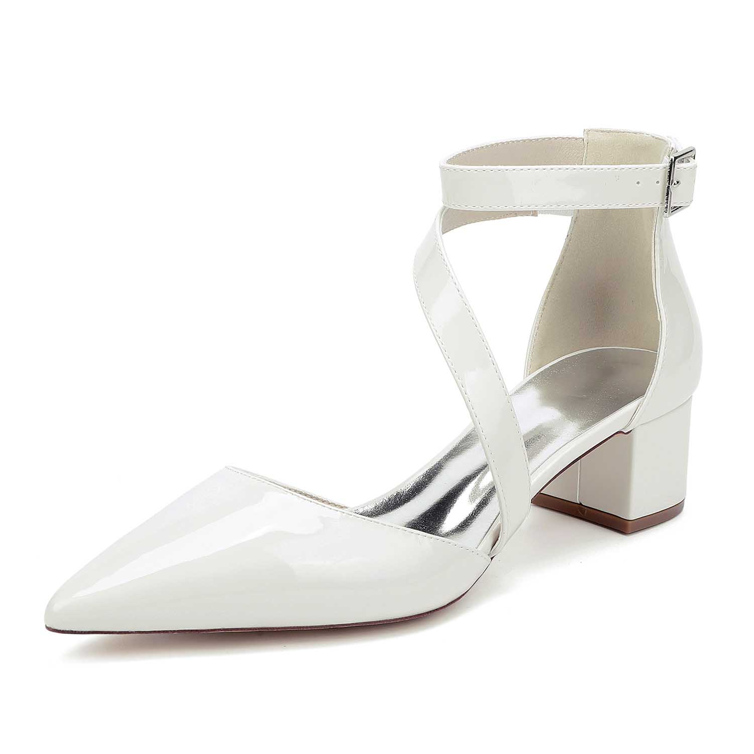 Vintage Point Toe Ankle Strap Heel Wedding Shoes