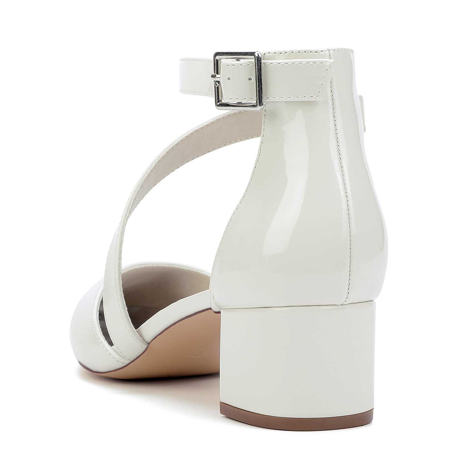 Vintage Point Toe Ankle Strap Heel Wedding Shoes