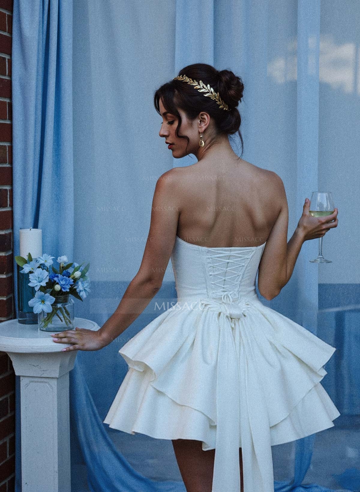 Elegant Cowl Neck Sleeveless A-Line Short/Mini Matte Satin Homecoming Dresses With Bow(s)