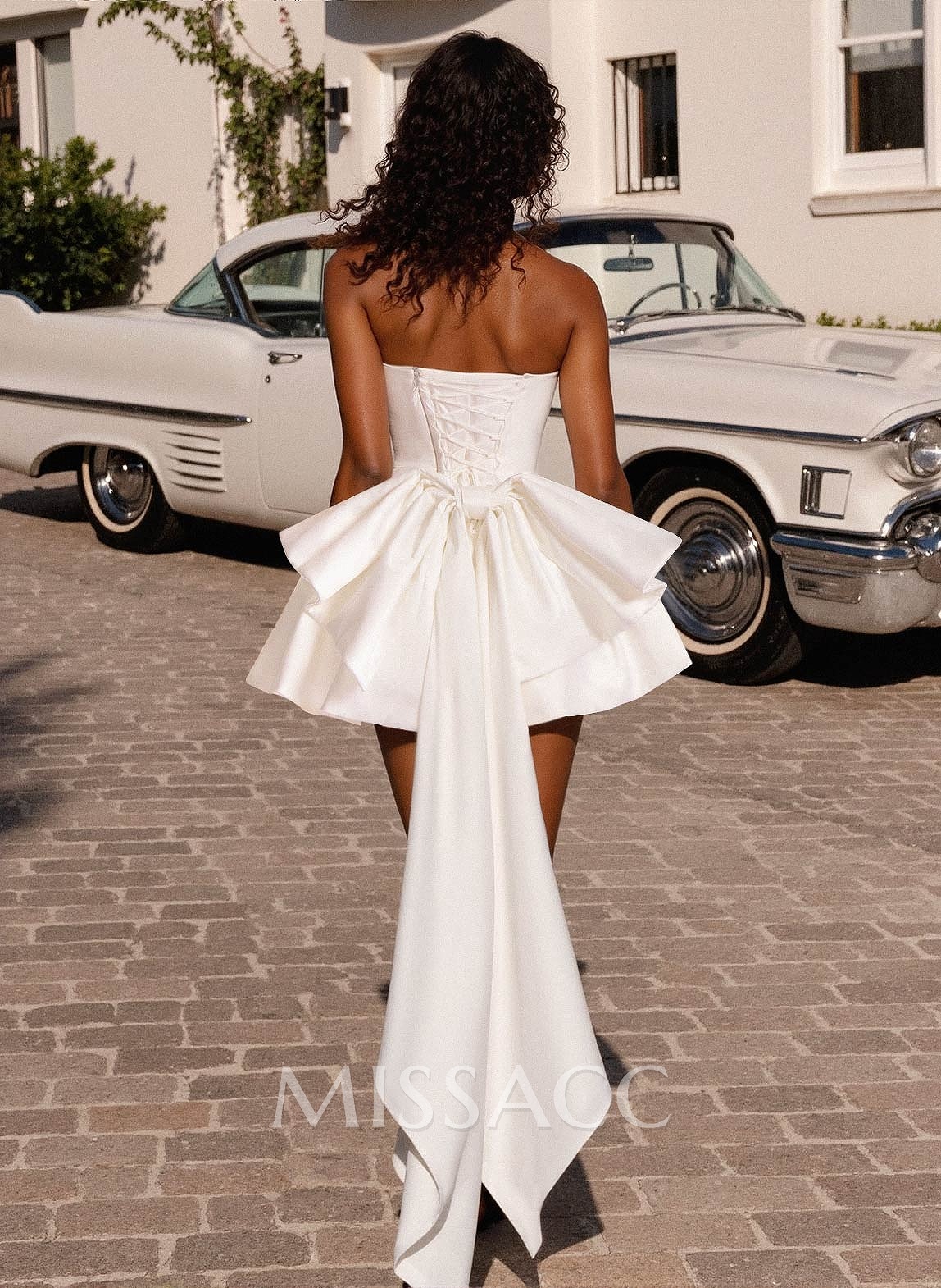 Elegant Cowl Neck Sleeveless A-Line Short/Mini Matte Satin Homecoming Dresses With Bow(s) Elegant Cowl Neck Sleeveless A-Line Short/Mini Matte Satin Homecoming Dresses With Bow(s)