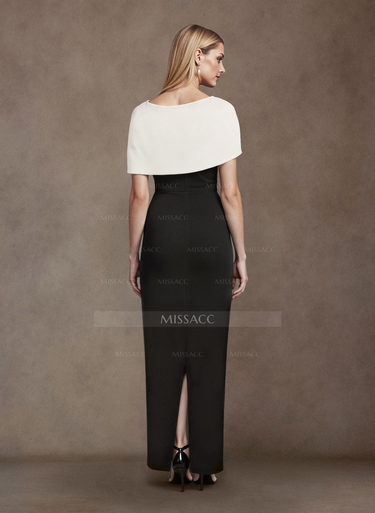 Simple Elegant Asymmetrical Sleeveless Floor-Length Elastic Satin Mother Of The Bride Dresses