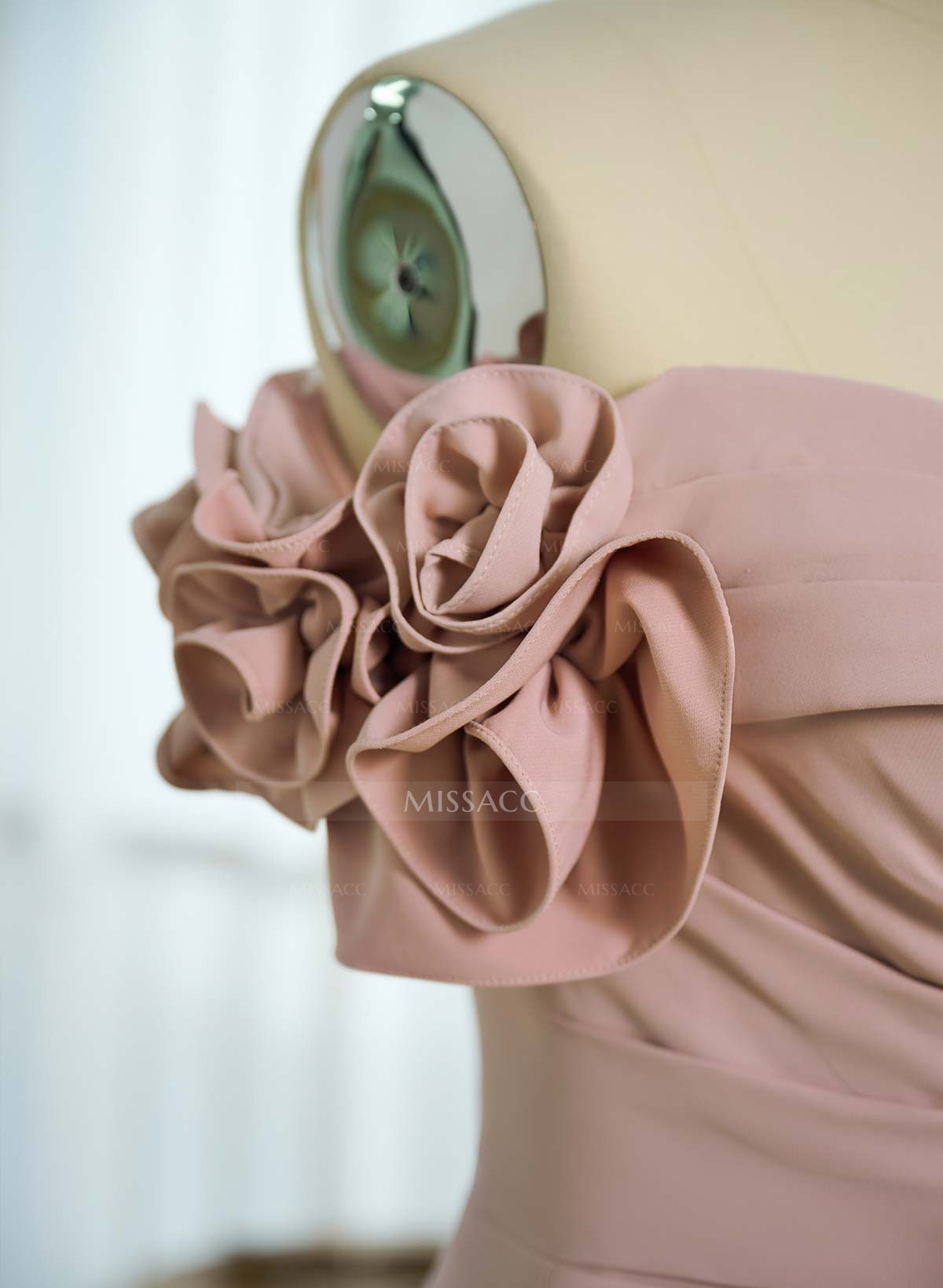 Trumpet/Mermaid Off-The-Shoulder Sweep Train Elastic Satin Mother Of The Bride Dresses With Flower(s)/High Split