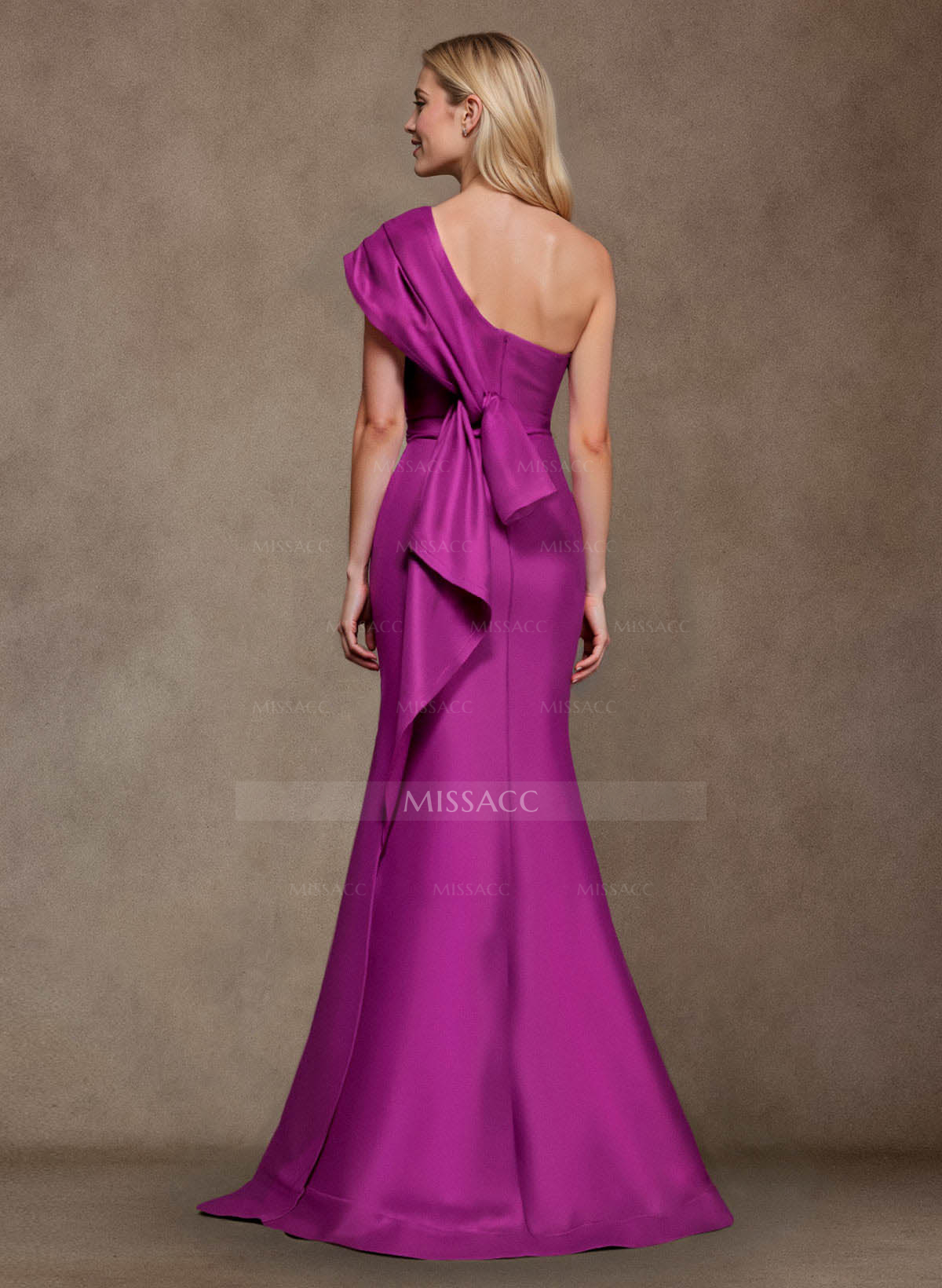 Elegant One-Shoulder Floor-Length Mermaid Satin Mother Of The Bride Dresses
