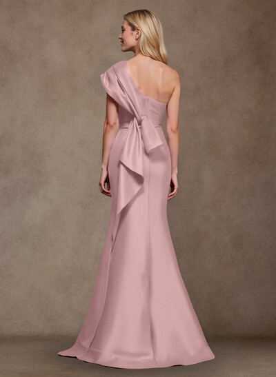 Elegant One-Shoulder Floor-Length Mermaid Satin Mother Of The Bride Dresses