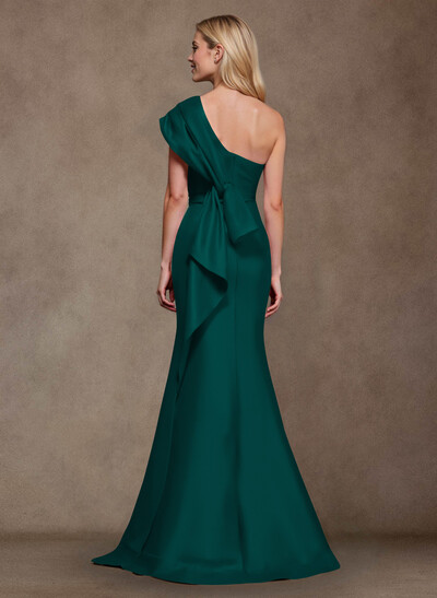 Elegant One-Shoulder Floor-Length Mermaid Satin Mother Of The Bride Dresses