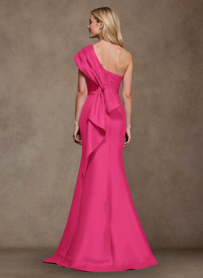 Elegant One-Shoulder Floor-Length Mermaid Satin Mother Of The Bride Dresses