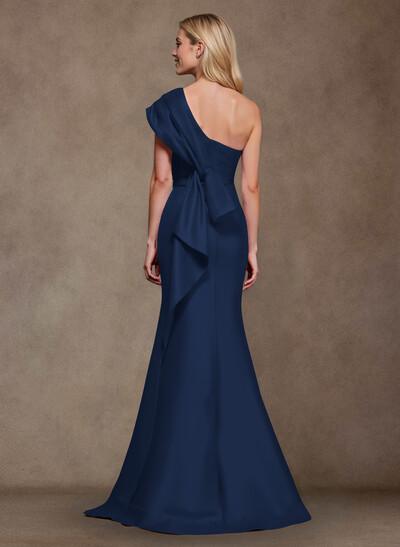 Elegant One-Shoulder Floor-Length Mermaid Satin Mother Of The Bride Dresses