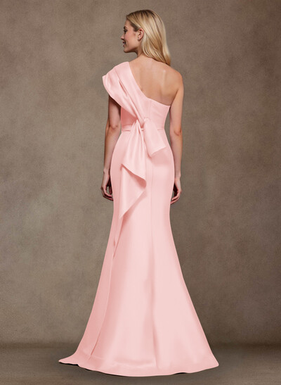 Elegant One-Shoulder Floor-Length Mermaid Satin Mother Of The Bride Dresses