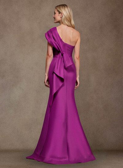 Elegant One-Shoulder Floor-Length Mermaid Satin Mother Of The Bride Dresses