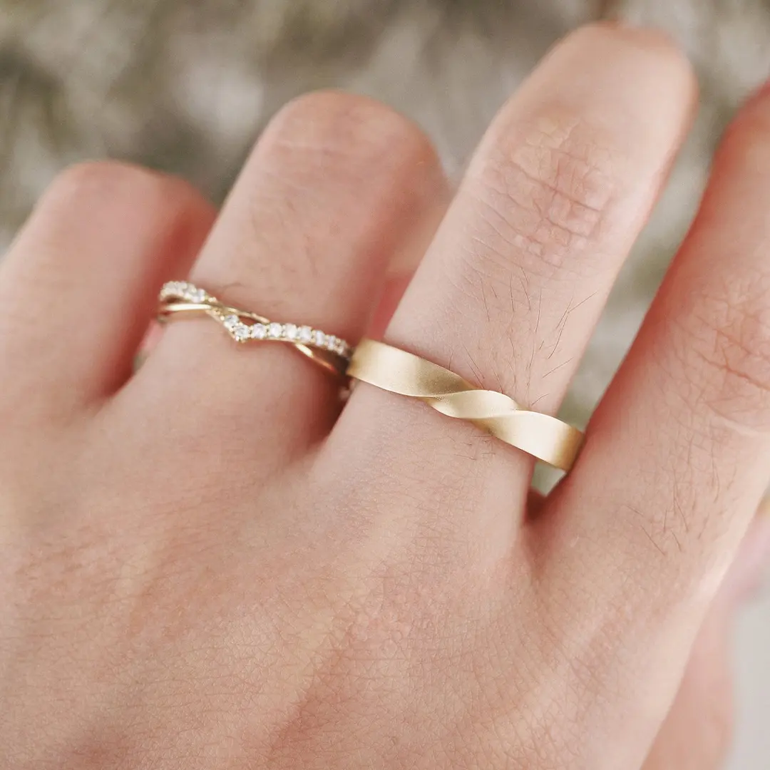 0.63CT Round Cut Moissanite Wedding Band Set In Sterling Silver