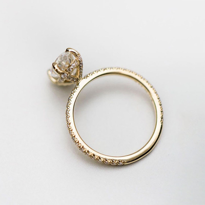 2CT Marquise & Round Cut Moissanite Engagement Ring In Sterling Silver