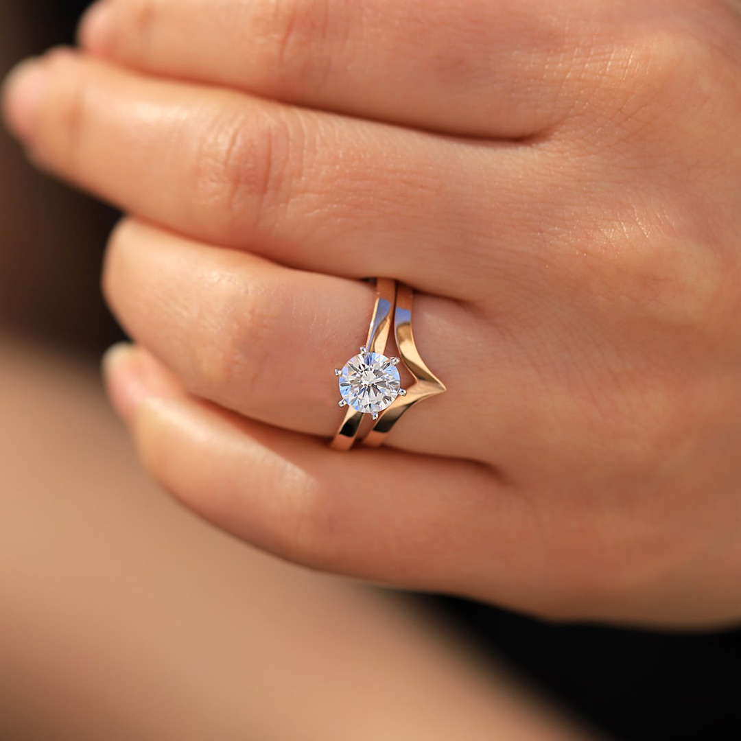 2CT Round Solitaire Engagement Ring Wedding Band Bridal Set In Sterling Silver