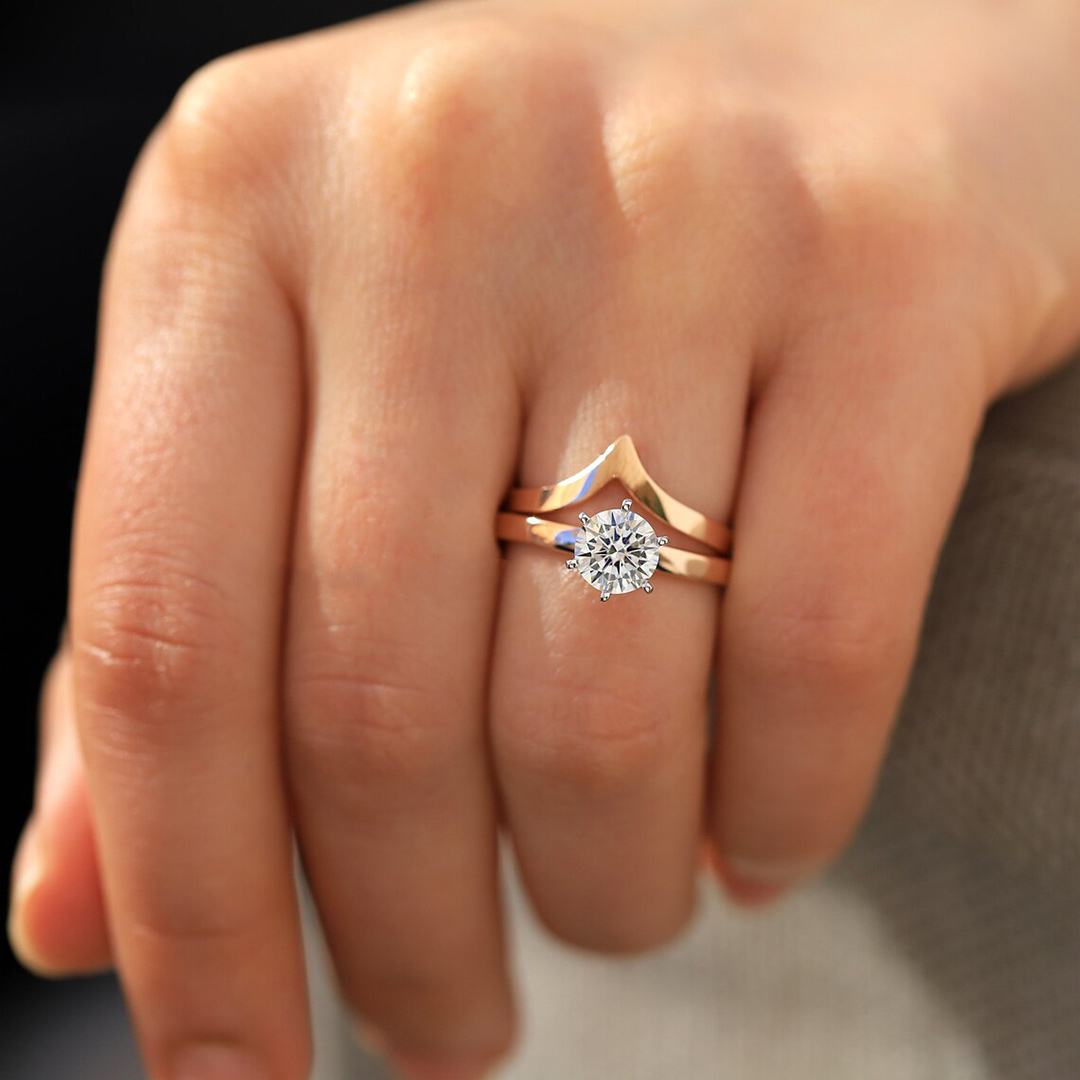 2CT Round Solitaire Engagement Ring Wedding Band Bridal Set In Sterling Silver