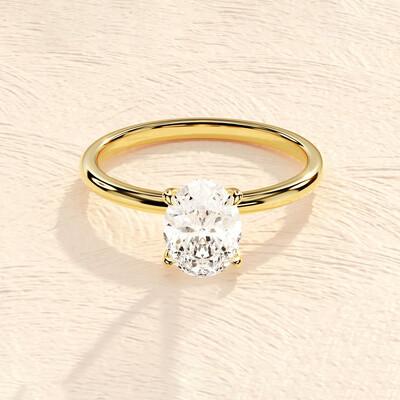 2CT Oval & Round Cut Moissanite Engagement Ring In Sterling Silver