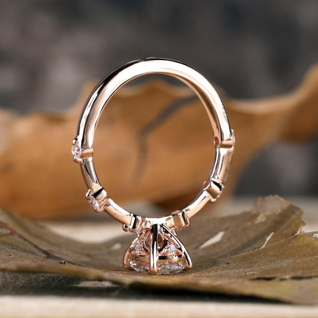 2 CT Oval Cut Colorless Moissanite Engagement Ring In Sterling Silver