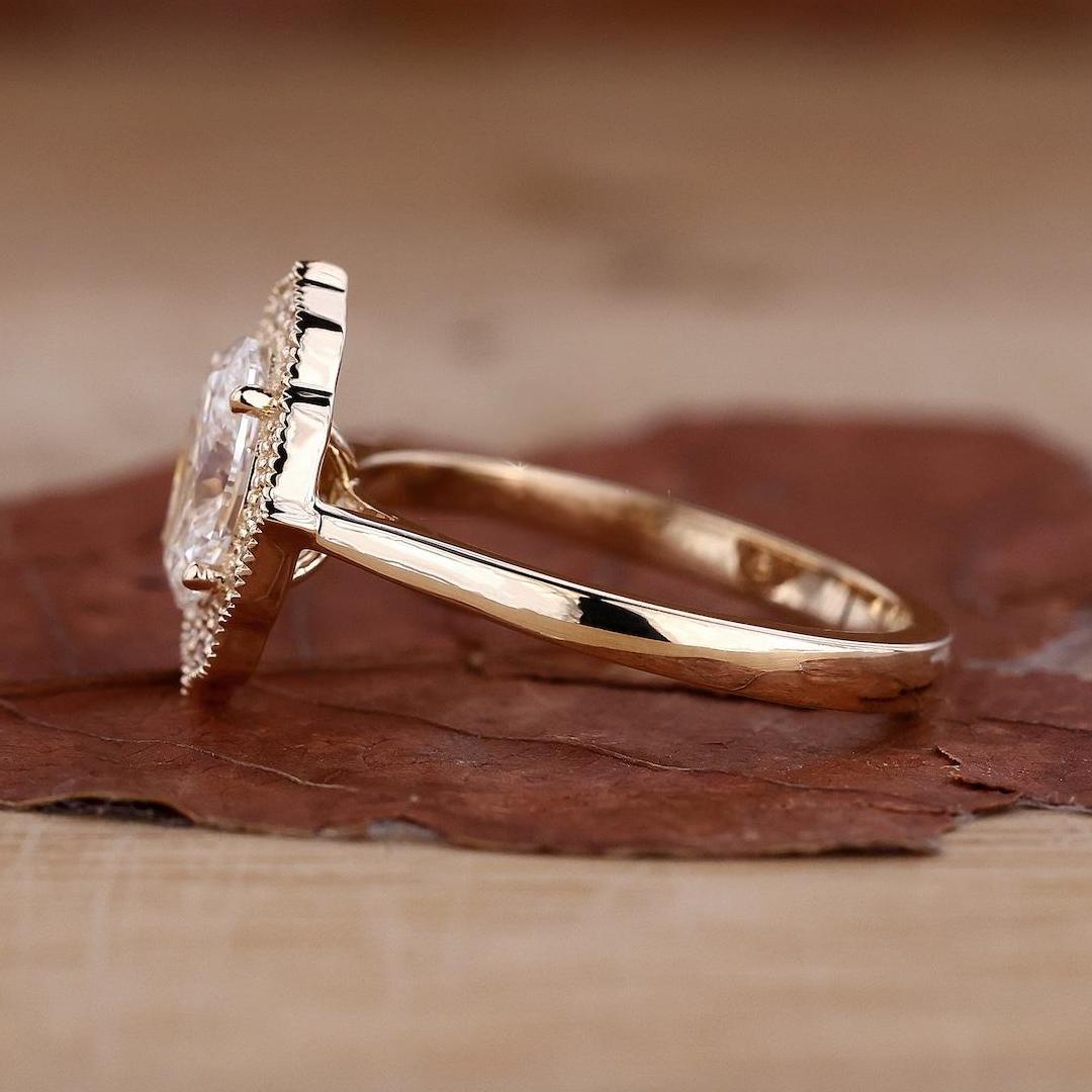 2CT Oval Cut Halo Engagement Ring In Sterling Silver
