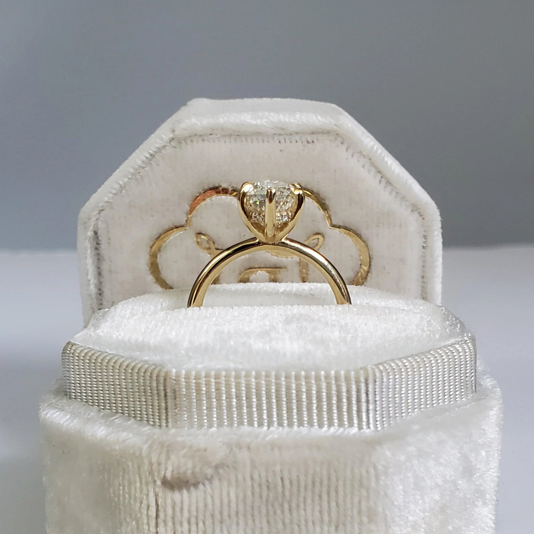2CT Marquise Cut Moissanite Engagement Ring In Sterling Silver