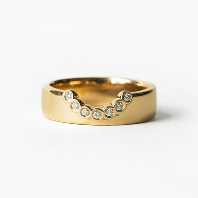 0.2CT Round Cut Moissanite Wedding Band In Sterling Silver
