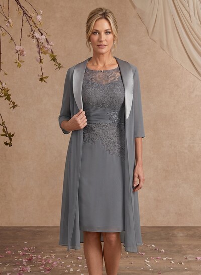 Elegant Open Front 1/2 Sleeves Chiffon Jacket