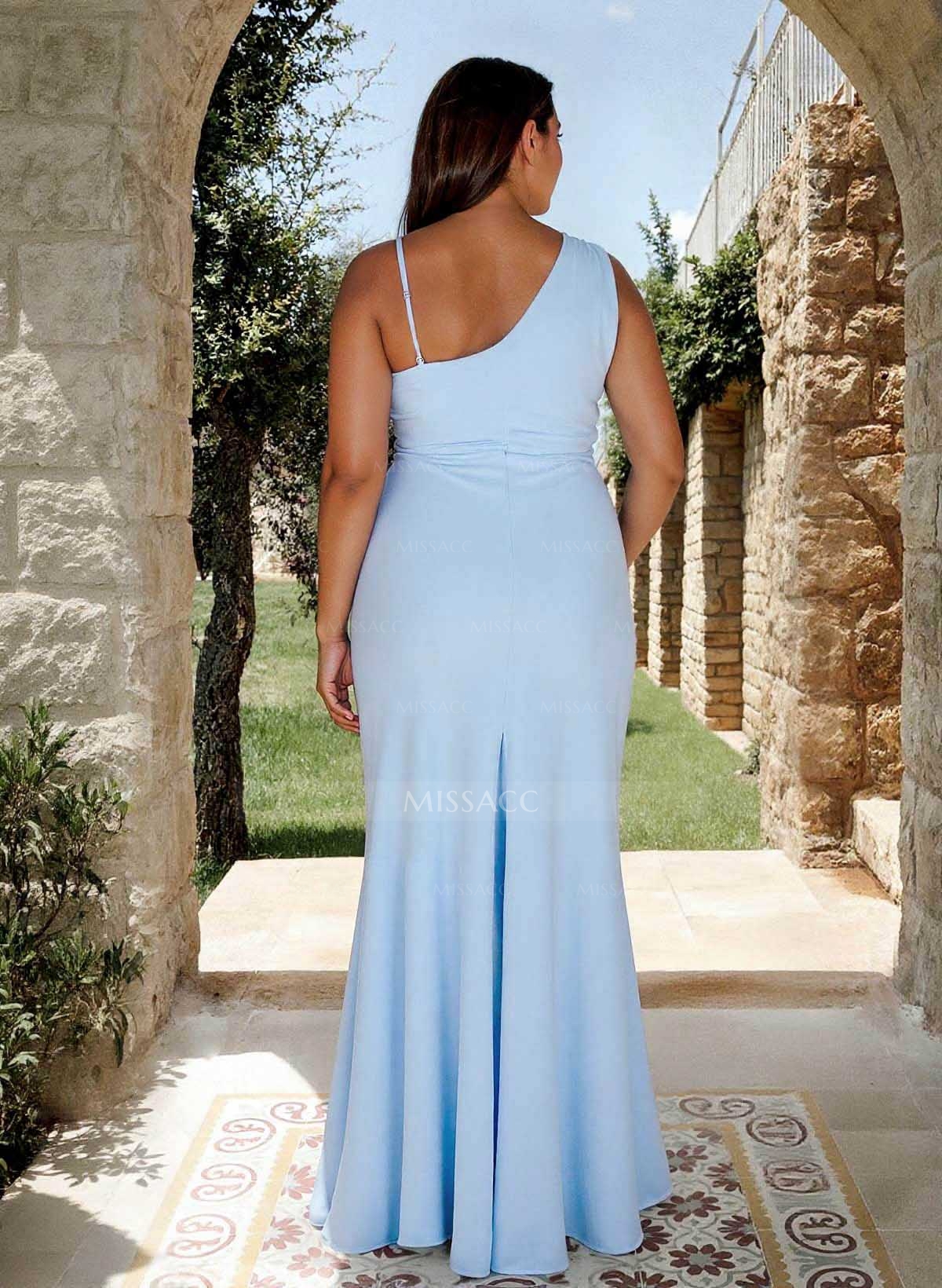 Trumpet/Mermaid Asymmetrical Sleeveless Floor-Length Chiffon Bridesmaid Dresses