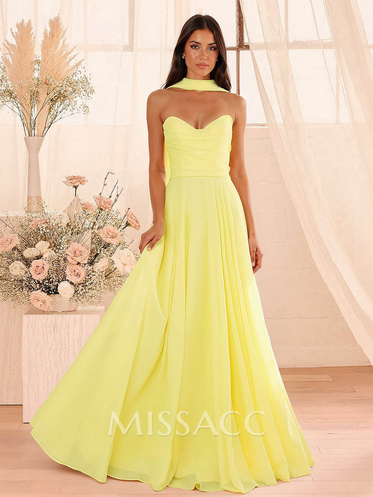 A-Line Sweetheart Sleeveless Floor-Length Chiffon Bridesmaid Dresses A-Line Sweetheart Sleeveless Floor-Length Chiffon Bridesmaid Dresses