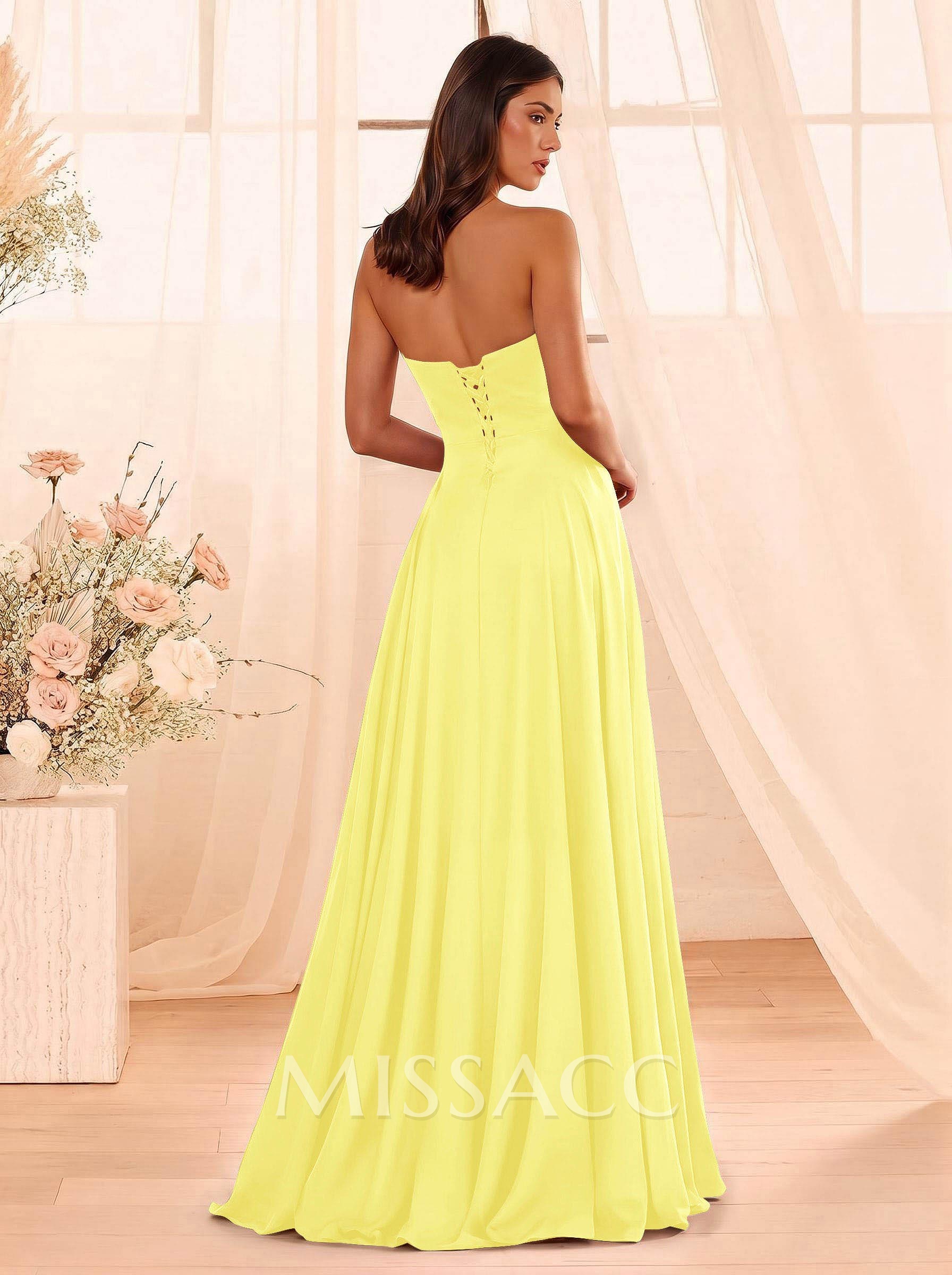 A-Line Sweetheart Sleeveless Floor-Length Chiffon Bridesmaid Dresses A-Line Sweetheart Sleeveless Floor-Length Chiffon Bridesmaid Dresses