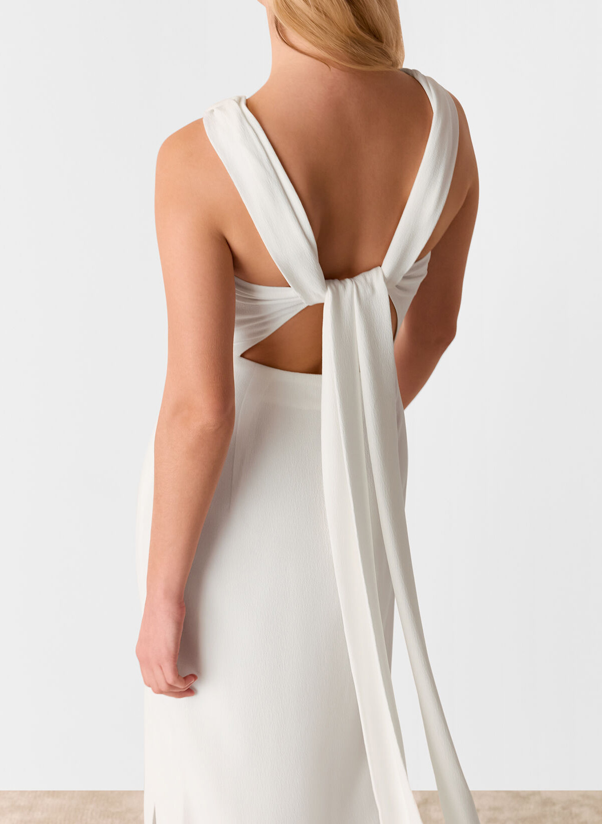 Scoop Neck Sleeveless Floor-Length Stretch Satin Evening Dresses With Split Front/Back Hole