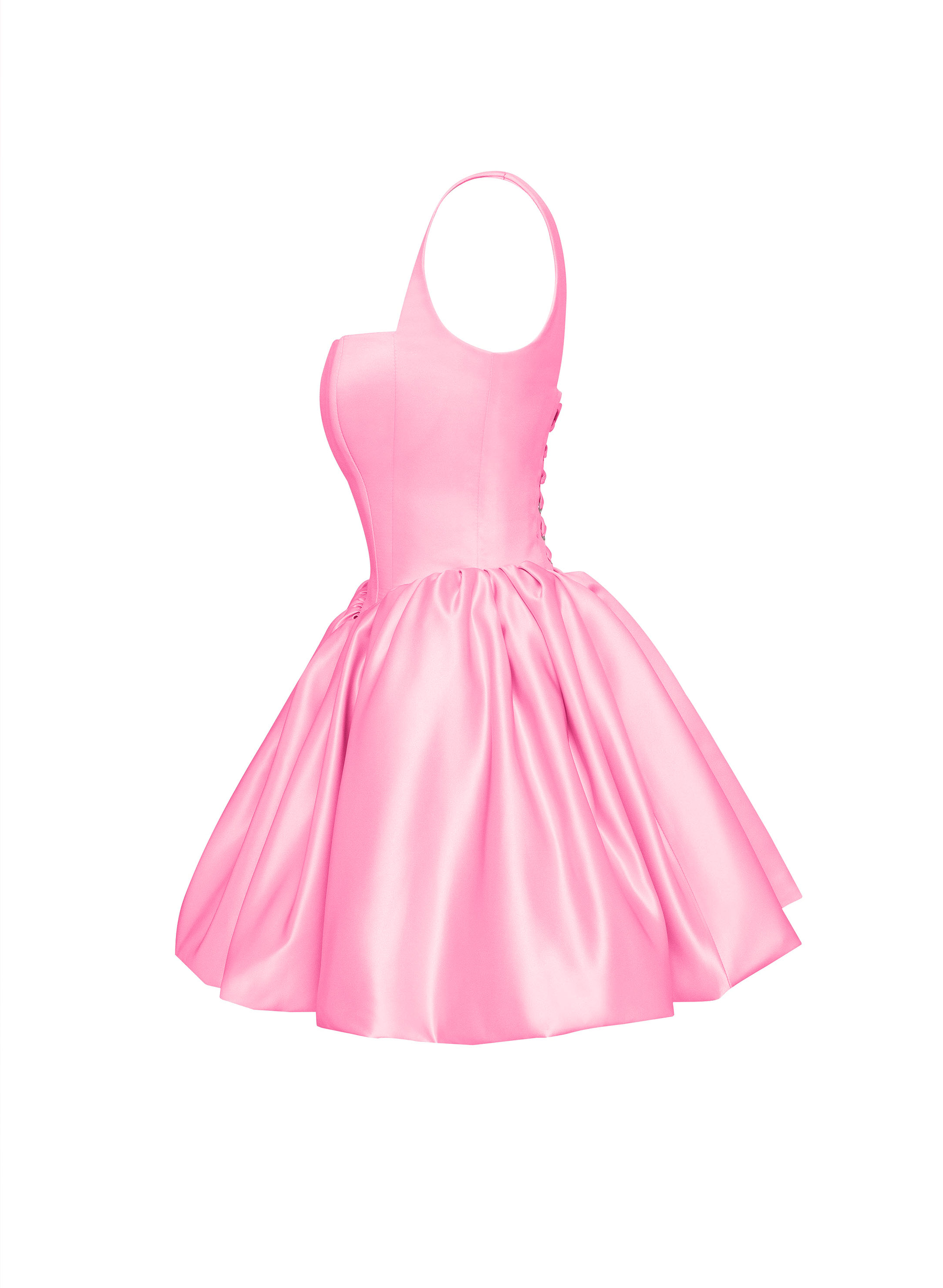 Sweet Square Neckline Sleeveless A-Line Short/Mini Matte Satin Homecoming Dresses