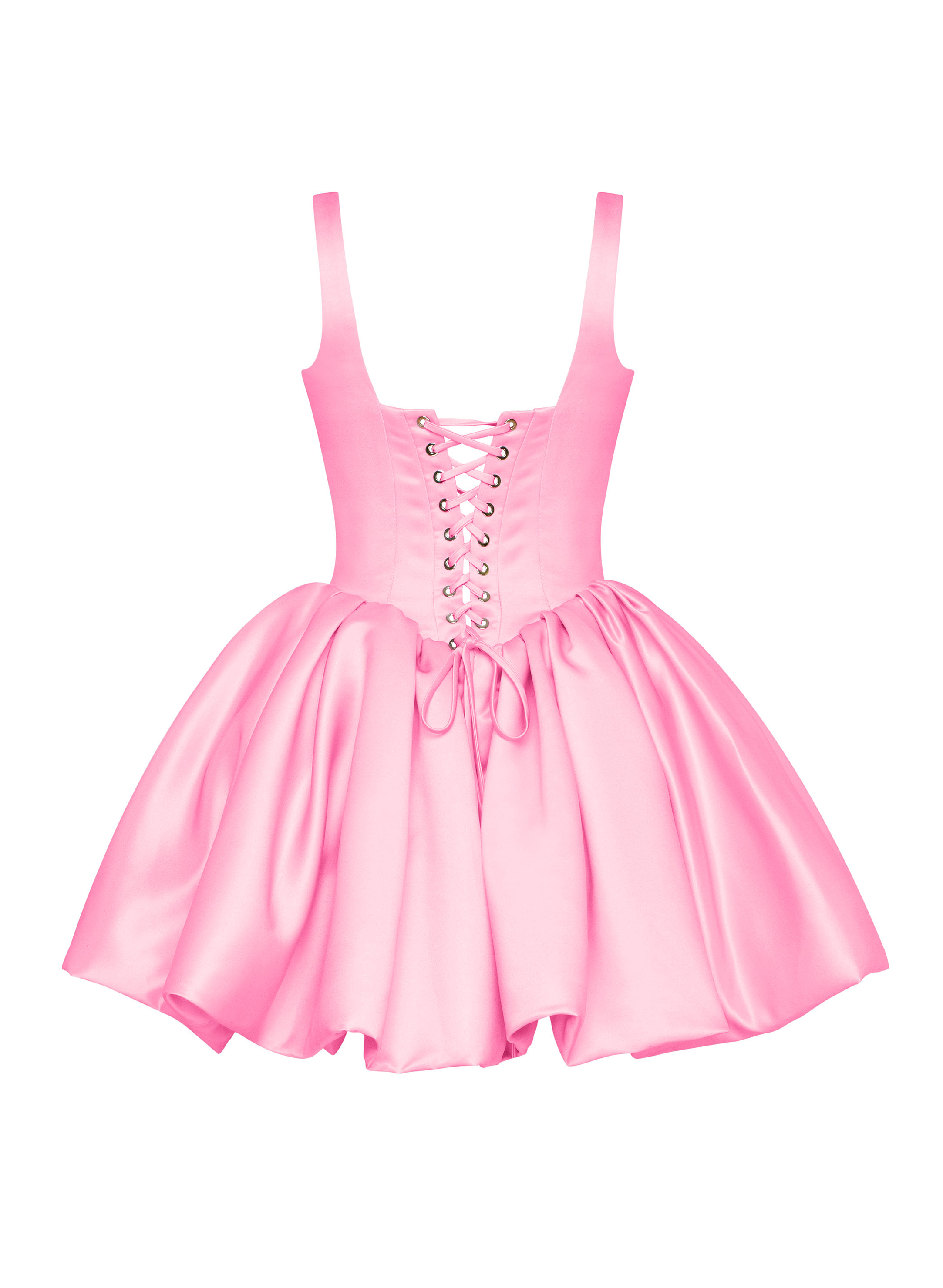 Sweet Square Neckline Sleeveless A-Line Short/Mini Matte Satin Homecoming Dresses