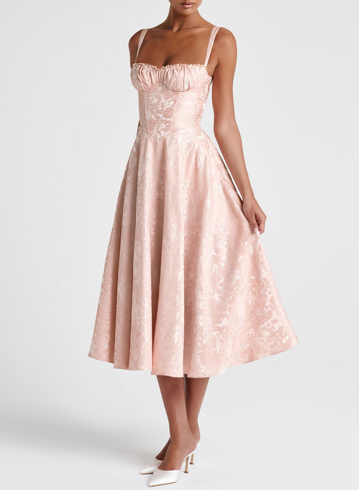 Square Neckline Spaghetti Straps Sleeveless A-Line Tea-Length Homecoming Dresses
