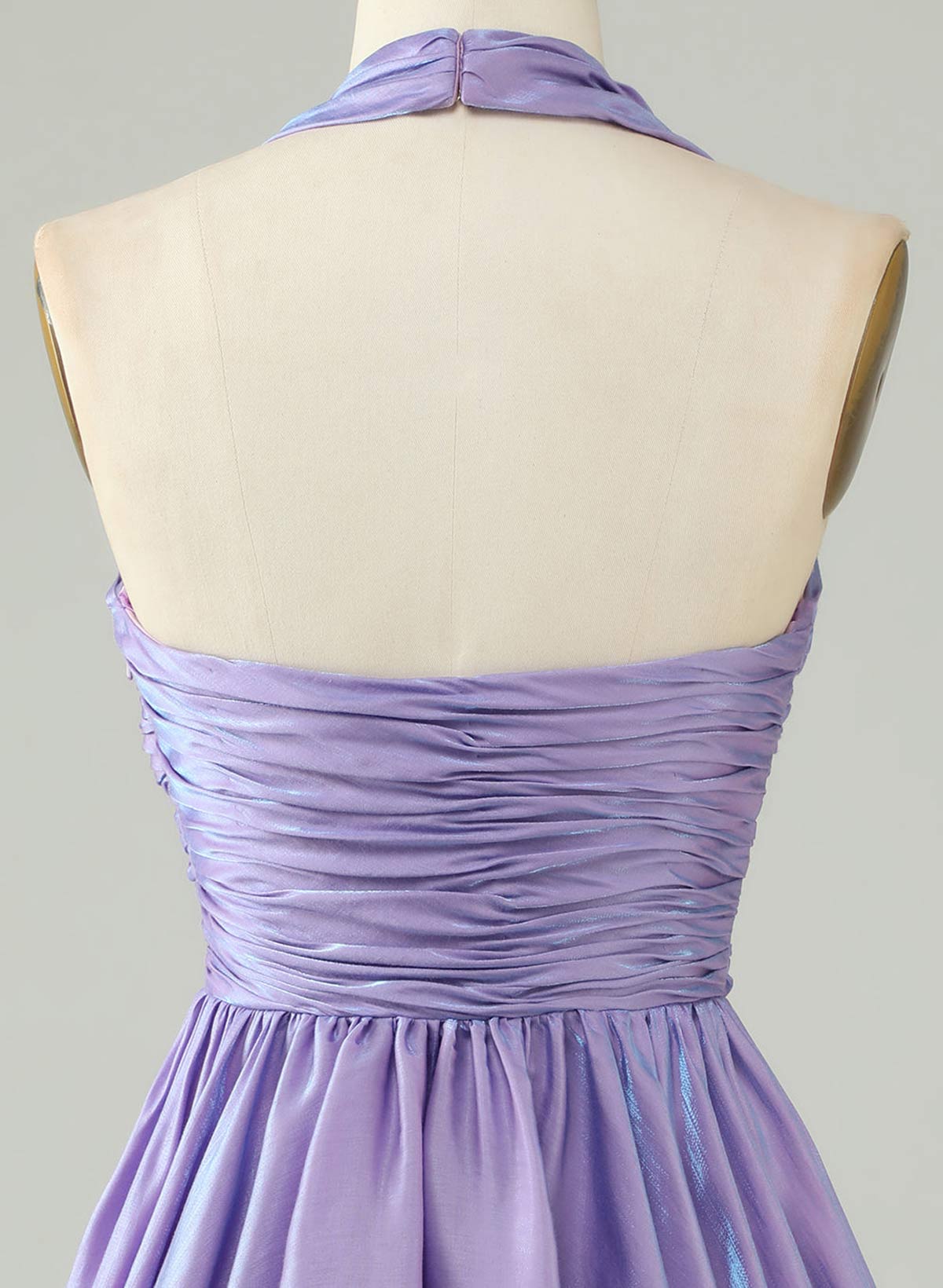 Sparkle & Shine Pleated Halter Sleeveless A-Line Short/Mini Homecoming Dresses