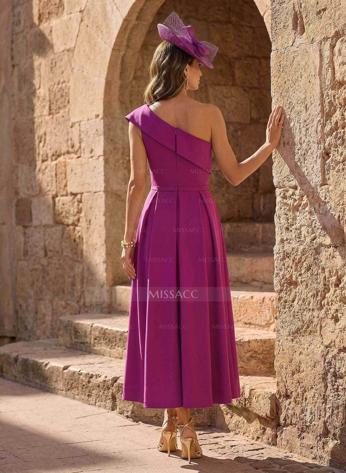 Elegant Bow(s) Asymmetrical Neckline Overskirt Ankle-Length Elastic Satin Mother Of The Bride Dresses